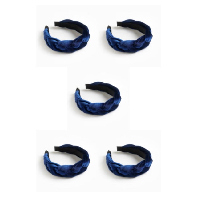 Qarigey Trenza Velour Diadema Bandas anchas para el cabello Niñas Aro para el cabello Banda para la cabeza Boda Type5 NO5