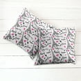 thumbnail image 6 of Ambesonne Paris Throw Pillow Cover 2 Pack, Pink Kiss Eiffel Love, 18", White Black Pink, 6 of 7