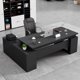 thumbnail image 2 of Executive Modern Office Desks Reception Black Unique Boss Computer Desks Minimalist Designer Mesa Escritorio Desk Furnitures My Lux Decor Round, 2 of 33