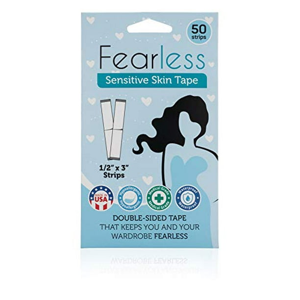 Fearless Tape Sensitive Skin Women S Double Sided Tape For Clothing And Body Transparent Clear Color For All Skin Shades 50 Count Walmart Com Walmart Com