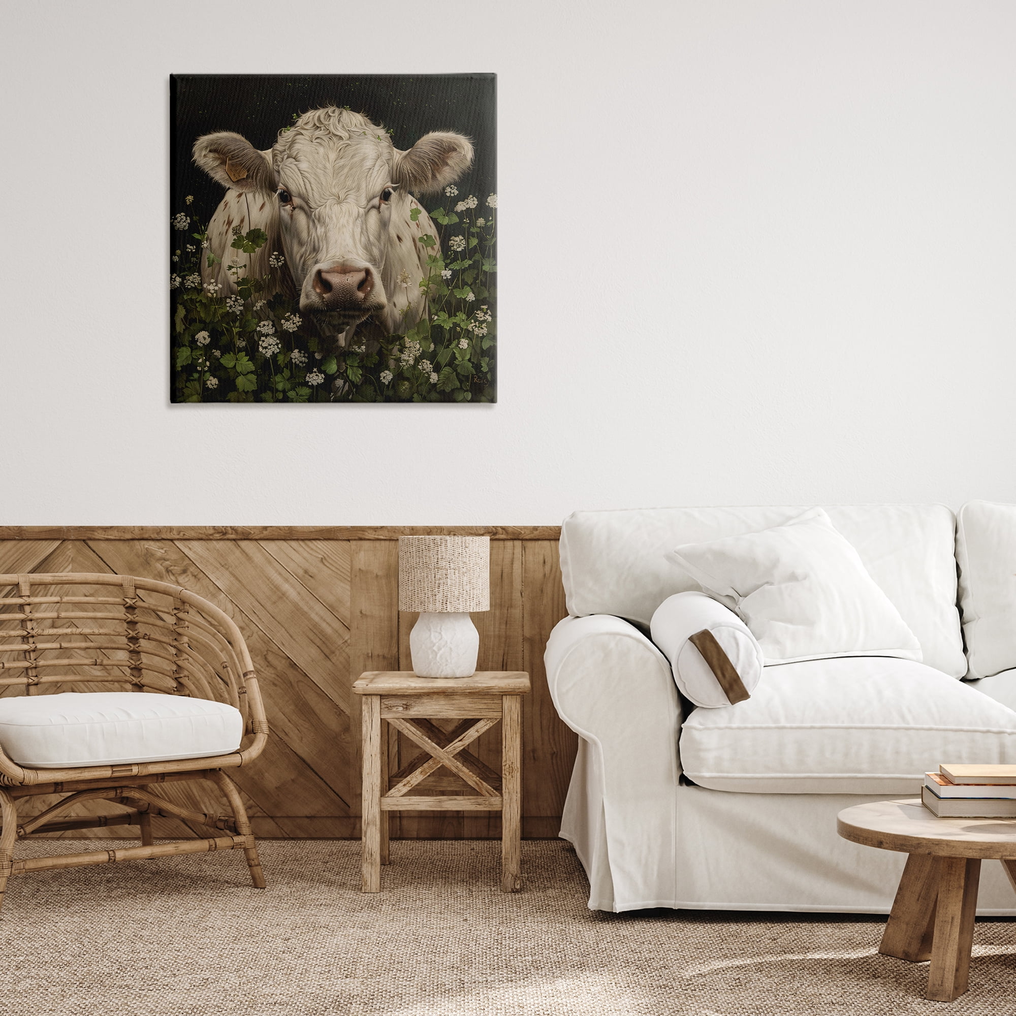 Stupell Industries Cow in the Green Meadow Canvas Wall Art, design by Creative Studio