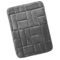 thumbnail image 1 of Clara Clark Bathroom Rugs, Velvet Memory Foam Bath Mat, Ultra Soft Non Slip and Absorbent - Tiled - Large - Gray, 1 of 6