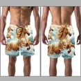 thumbnail image 3 of luoweisi Men's Beach Shorts Quick Dry Swim Trunks with Mesh Lining Horse XL, 3 of 5