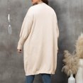 thumbnail image 4 of FAIWAD Womens Open Front Cardigan Sweaters Long Sleeve Heart Print Long Knit Outwear with Pockets, 4 of 4