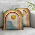 thumbnail image 3 of COMIO Boho Abstract Rainbow Line Sun Moon Decorative Throw Pillow Covers, Bohemian Sunset Sunrise Landscape Nature Home Decorations, Minimalist Modern Art Aesthetic Cushion Case Decors, 3 of 5