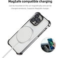 thumbnail image 3 of Entronix Magnetic Clear Case for iPhone 16 Pro Max, Built-in Kickstand Ring Shockproof Bumper, Black, 3 of 7