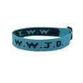 thumbnail image 1 of Pulsera con estampado de letras en jacquard y correa para la muñeca, pulsera unisex WWJD, pulsera ajustable, 1 of 6