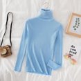 thumbnail image 1 of Suéter de cuello alto para mujer, jerseys suaves de punto, suéteres básicos de Cachemira, suéteres suaves sólidos, Top informal de otoño e invierno, 1 of 5