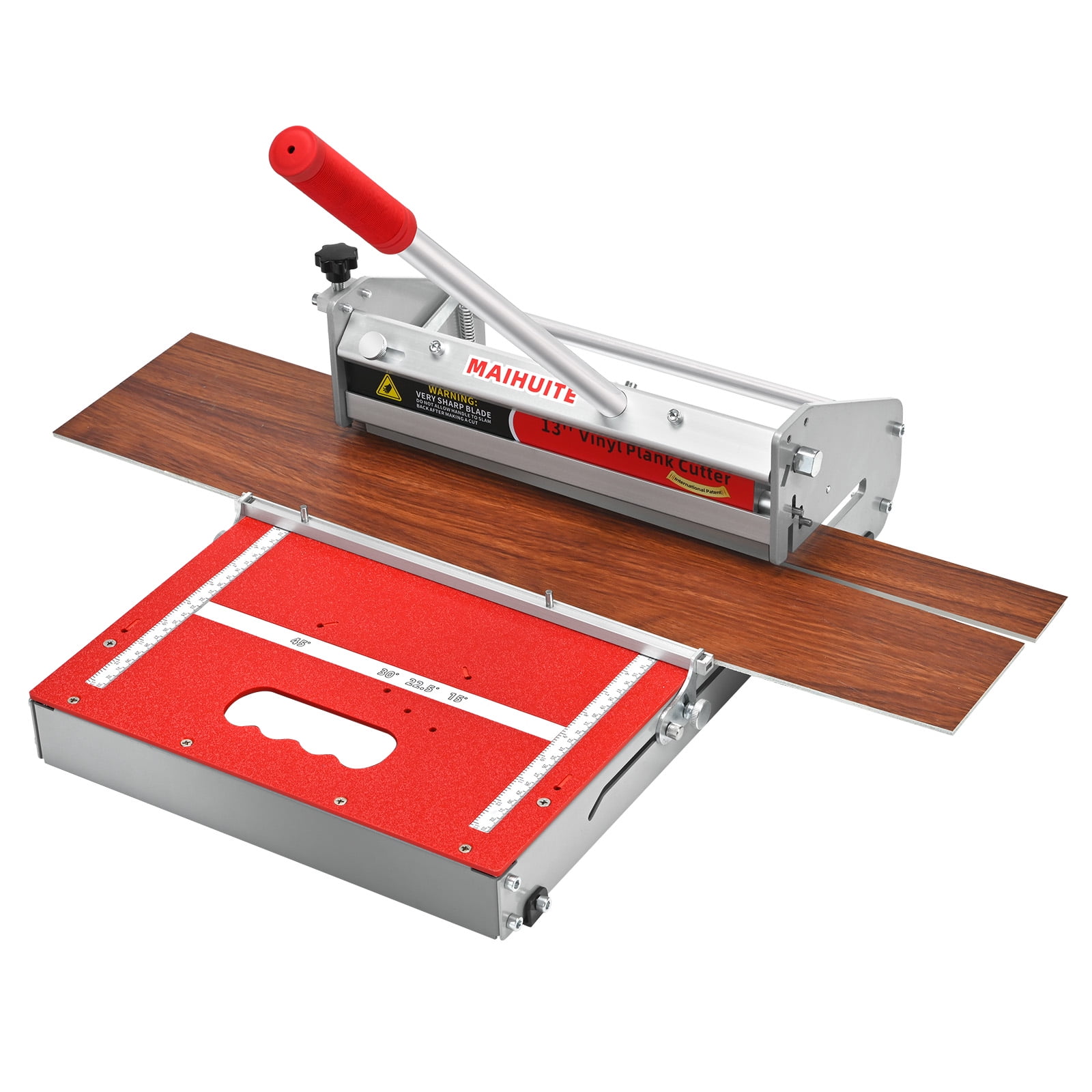 10mm Thick Floor Cutter - 13" Pro Vinyl Floor Cutter for LVP, LVT, WPC, SPC, PVC, VCT, Rigid Core Vinyl Flooring - Honing Stone Included -