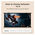 thumbnail image 4 of Wall-mounted Anti-light 16:9 Ratio Outdoor Office Home Entertainment Portable High-definition Foldable Projector Screen ,Long Lasting, 4 of 7