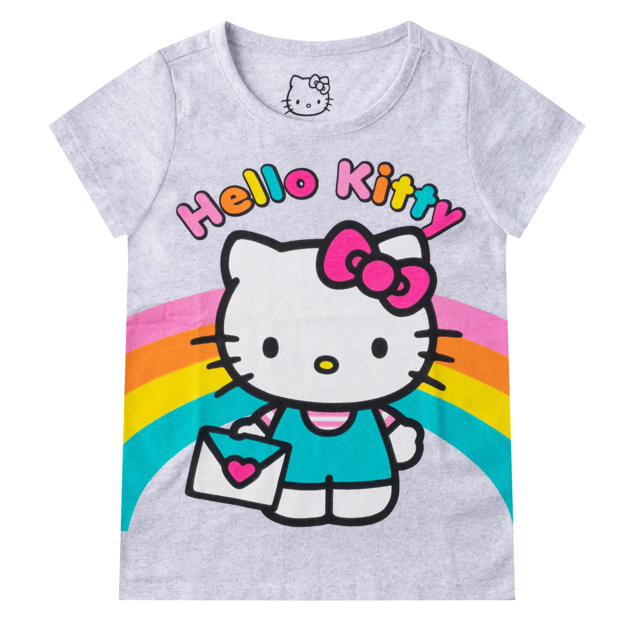 Hello Kitty Sanrio Short Sleeve T-shirt (Girls), 4 Pack, Sizes 4-12