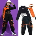thumbnail image 4 of LOLANTA Girls Hip Hop Dance Clothes 3Pcs Crop Top Cargo Pants Sets Active Outfits, 4 of 5