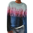 thumbnail image 2 of Isle Sweater Top Cable Knit Boho Pattern Pullover Graphic Tops Knitted Pullover Sweaters for Women Trendy Work Outfits Lightweight Knit Merino Wool Seamless Sweater 2025 Fashion Pink XL, 2 of 5