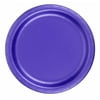 24 Plates 7" Paper Dessert Plates Wax Coated - Purple