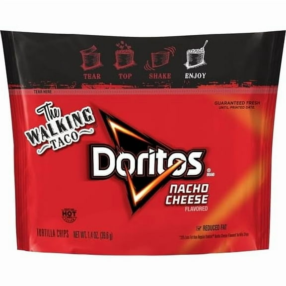 Doritos Top N Go Nacho Tortilla Chips, Cheese Flavored, 1.4 Ounce (Pack of 44)