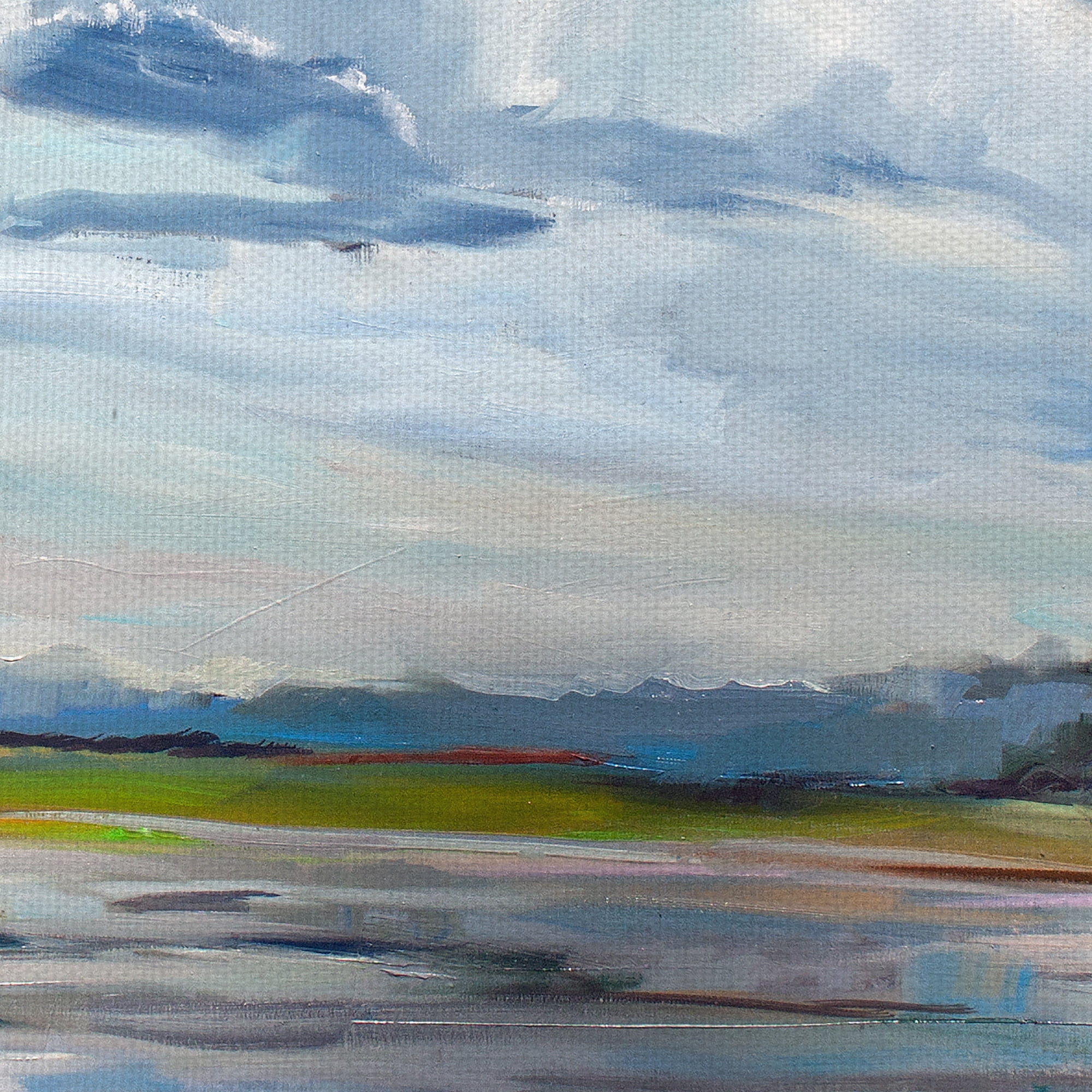 Masterpiece Art Gallery Tree Reflections Landscape By Carol Hallock Canvas Art Print 27" x 54"