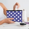 thumbnail image 7 of Hirioo Navy And White Polka Dot for Paper Reusable Cosmetic Bag Zipper Encouragement Travel Pouch Toiletry Bag for Women Girls, 7 of 7