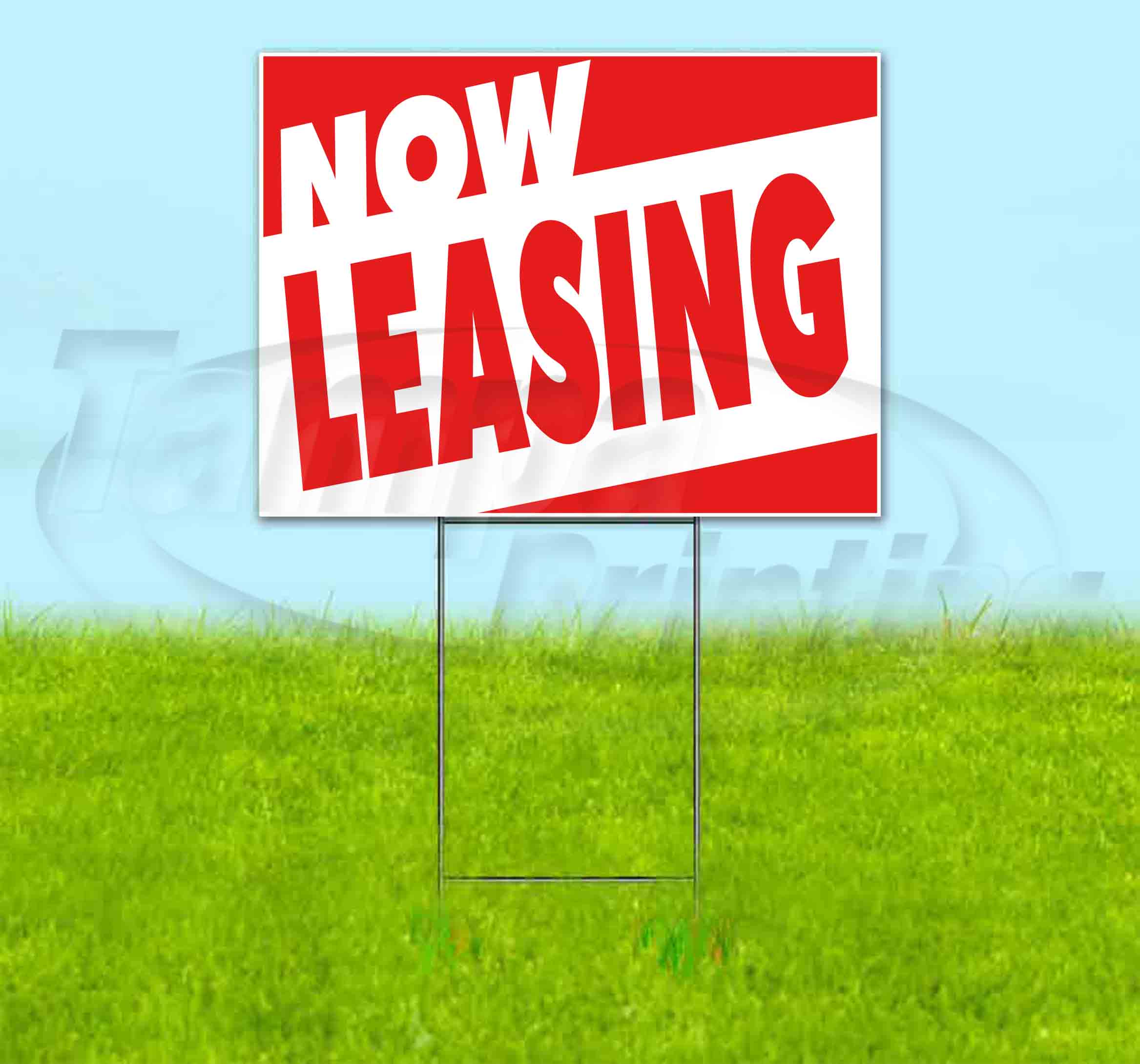 NOW LEASING (18" x 24") Yard Sign, Quantity Discounts, Multi-Packs