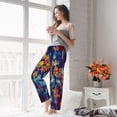 thumbnail image 6 of Picia Colorful Fall Leaves Womens Soft Woven Cotton Elastic Waistband Sleep Pajama Pant Lounge Sleep Pant With Pockets And Drawstring-Large, 6 of 9