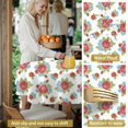 thumbnail image 5 of Pioneer Flower Floral Print Pattern Round Tablecloth 60 X 60 Inch, Wrinkle Resistant Wipeable Table Cloth for Kitchen Dining Picnic Patio Party, 5 of 6