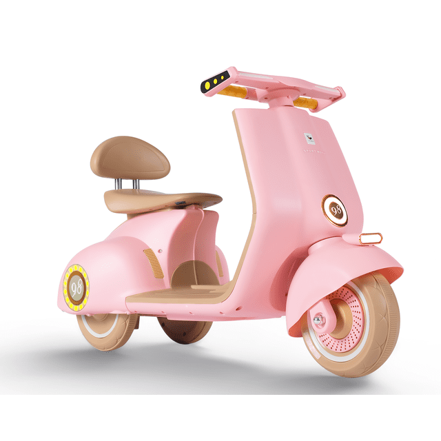 Mini Moto Eléctrica Vintage Infantil Honey Whale BDQ-916 Rosa