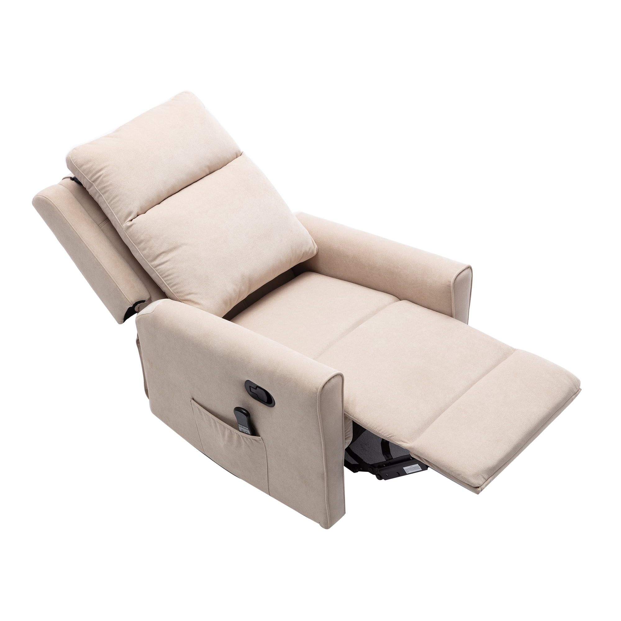 Kepooman Manual Recliner Chair with Heat and Rolling Kneading Massage for Living Room, Beige Kepooman Manual Recliner Chair with Heat and Rolling Kneading Massage for Living Room, Beige