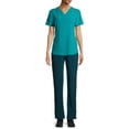 thumbnail image 2 of Scrubstar Women's Seasonal Solid Contrast V-Neck Scrub Top, 2 of 6