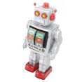 thumbnail image 1 of Wind Up Vintage Robot Toy Metal Tin Robot  Retro Electric Rotating Figures Model Adult Collection Kids Gift, 1 of 7
