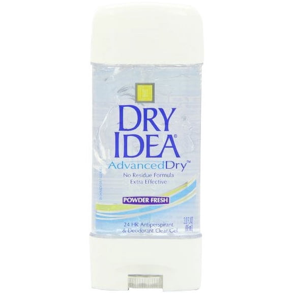 Dry Idea Advanced Dry Antiperspirant & Deodorant Clear Gel, Powder Fresh 3 oz (Pack of 6)
