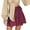 Wine, variant on Ediodpoh Skirts for Women High Waist Wrap Flowy Mini Skirt with Tie Waist and Ruffles for Summer Beach Casual Wear Mini Skirts Beige XL