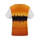 thumbnail image 3 of Tops de Manga Corta Cuello en V para las Mujeres Plegar Impreso Botón Abajo Blusa de Verano Casual, Tops de Verano de las Mujeres Cuello en V con Mangas Cortas, 3 of 5
