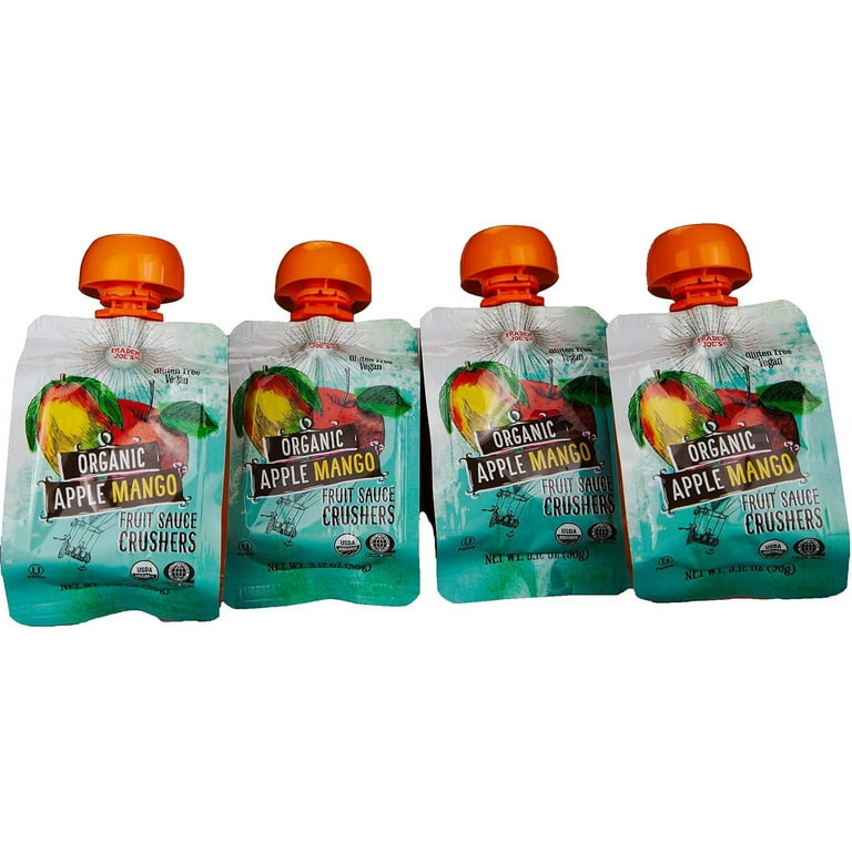 Trader Joe's Organic Apple Mango Fruit Sauce Crushers - 4 Count