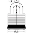 thumbnail image 2 of Master Lock Padlock 3DLF - Laminated Steel, Multicolor - 1 Piece, 2 of 2