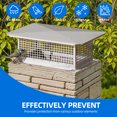 thumbnail image 3 of Dextrus 13" x 24" Fireplace Chimney Cap, Outdoor Chimney Cover, 304 Stainless Steel, with Flexible Metal Strips, Bolts & Gloves Included, 3 of 10