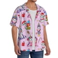thumbnail image 4 of Cauagu Christmas Unicorns Men's Short Sleeve Button Down Hawaiian Shirt for Men Bowling Shirts Casual Summer Beach Shirt,3X-Large, 4 of 6