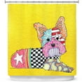 thumbnail image 1 of Shower Curtains 70" x 93" from DiaNoche Designs by Marley Ungaro - Yorkie Dog Yellow, 1 of 1