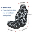 thumbnail image 3 of Wukai Flower Full Set Car Seat Covers with Soft Padding Universal Auto Front Seats Protector and Cushion Mat, 3 of 5
