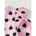 thumbnail image 6 of 18 Months Toddler Baby Girls Clothes Baby Girls Outfits 18-24 Months Girls Long Sleeve Heart Print Top Jeans Pants 2PCS Set Pink, 6 of 10