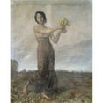 thumbnail image 3 of Christian Landenberger 12x14 Black Modern Framed Museum Art Print Titled - Girls with Bouquet of Flowers as the Allegory of Spring (1913), 3 of 5
