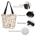 thumbnail image 4 of Salouo Forest Mushrooms Insects for Shoppers Tote for Women Foldable Handbags with Big Capacity Casual One-Shoulder Shopping Bag Hobo Bags Fit for Office/Shopping/Park, 4 of 6