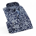 thumbnail image 4 of Printing Fashion Streetwear Shirts Casual Loose Temperament Button Handsome Turn-down Collar Spring Summer Thin Men's Clothing, 4 of 5