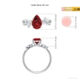 thumbnail image 5 of ANGARA Lab Grown 1.9 Ct Pear-Shaped Ruby Butterfly Engagement Ring for Women in 14K White Gold (Size-9x7mm) | July Birthstone, Birthday, Anniversary, Jewelry Gift for Women | Lab-Grown Ruby Ring, 5 of 8