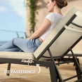 thumbnail image 6 of Outsunny 2-Piece Patio Chair Cushions with Back, 72" x 21" x 3" Replacement Cushions with Ties for Outdoor Lounge Chair, Beige, 6 of 9