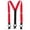 Red, variant on CTM 1.5 Inch Silky Feel Manhattan Button End Suspenders (Men)