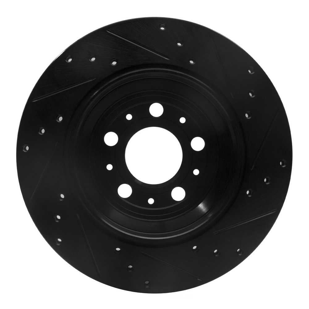 Dynamic Friction Company 633-27039L DFC Brake Rotor - Drilled And Slotted - Black