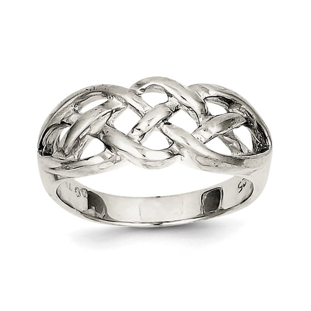 925 Sterling Silver Woven Celtic Ring Claddagh