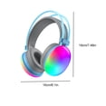 thumbnail image 2 of Rojia Wireless Silent Colorful Headphones, Multicolor LED Lights, Bluetooth 5.0, Up to 10 Hours of Usage Time, 2 of 7