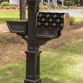 thumbnail image 4 of Gold and Black Floral Ornament Mail Box Cover Magnetic Anti-UV 100% Polyester Standard Size 18" X 21" Oxford Garden,Postbox Letterbox Cover, 4 of 6