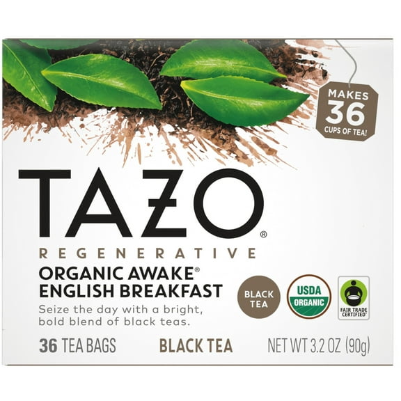 Tazo Awake English Breakfast Tea, Black tea with Caffeine, 36 Total Bags