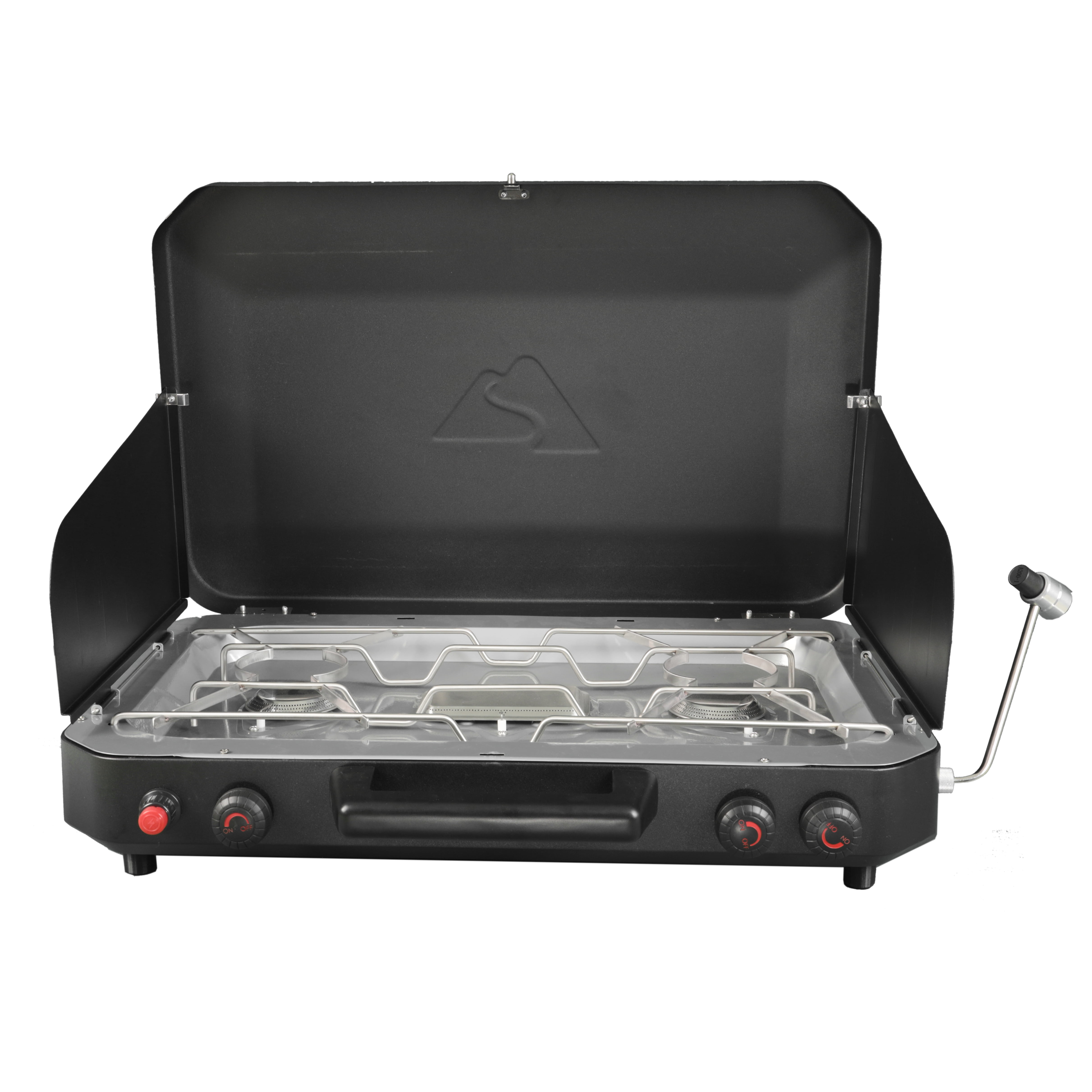 Ozark Trail 3 Burner Propane Camping Stove, GCT2230W, Black